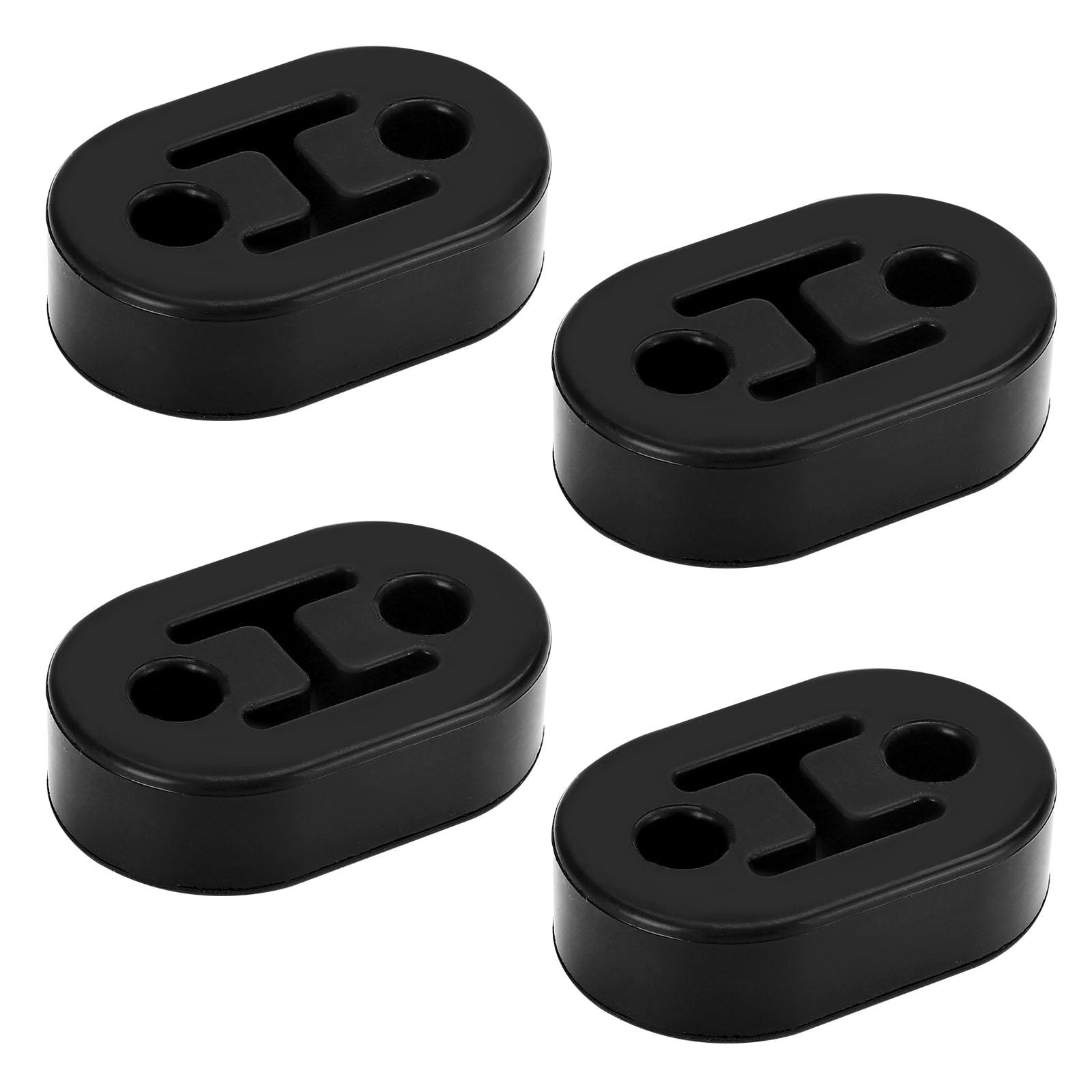 Exhaust Hangers 4PCS Rubber Exhaust Hanger for Car Muffler Exhaust System,2 Holes 0.47 Inch,High-Density Tailpipe Damping Hanger