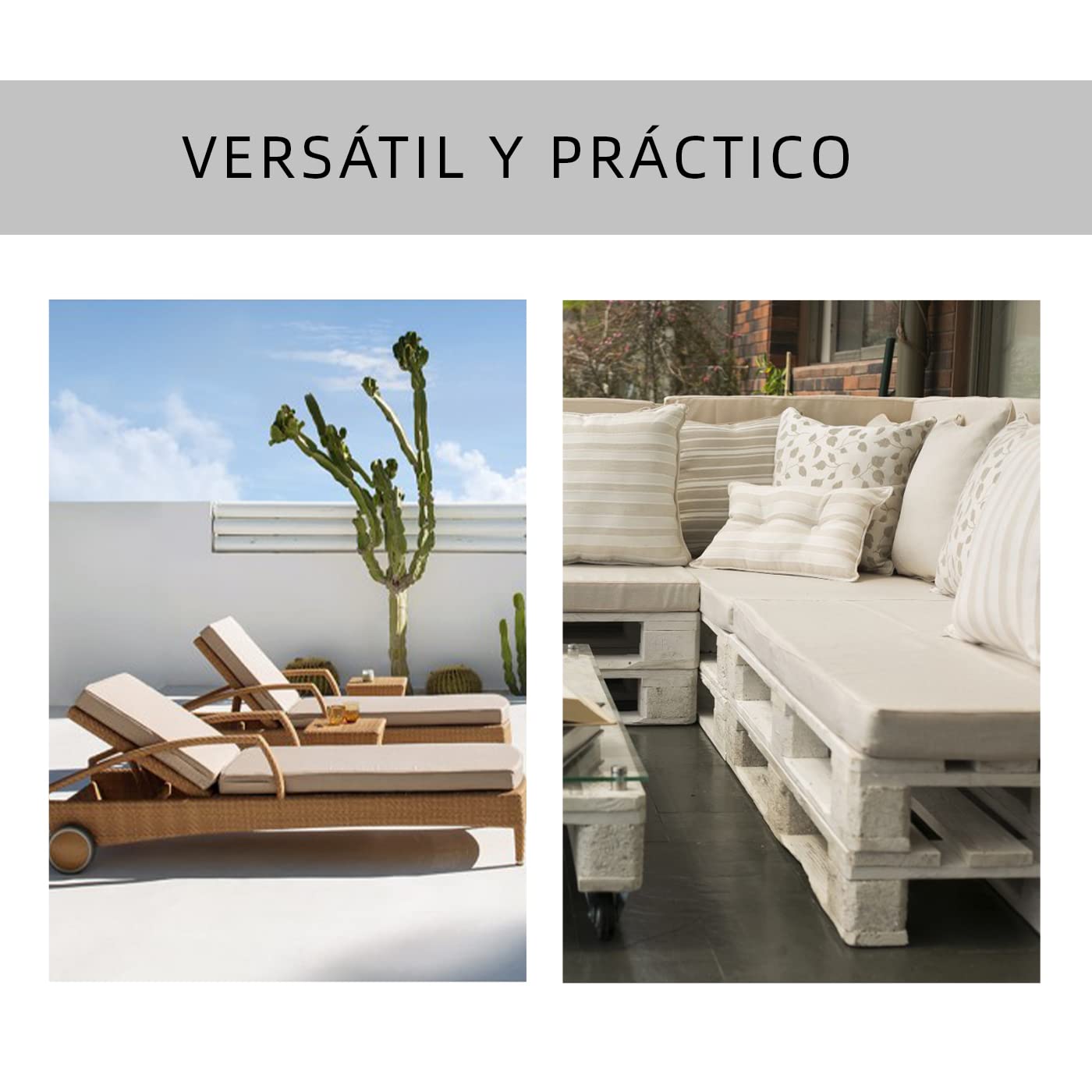MERCURY TEXTIL- Cojín Tumbona, Colchoneta Acolchada, Hojas Verde(180x55cm) | Cómodo y Elegante. Ideal para Jardín, Piscina, Playa, Terraza y Balcón