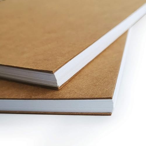 Miniatura 4 de Cuaderno de espiral, cuaderno encuadernado con alambre, cuaderno de papel grueso, 60 hojas, 10 x 7 pulgadas, paquete de 2 (caqui, línea)