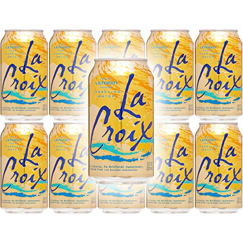 La Croix Lemon Naturally Essenced Flavored Sparkling Water, 12 oz Can (Pack of 10, Total of 120 Oz)