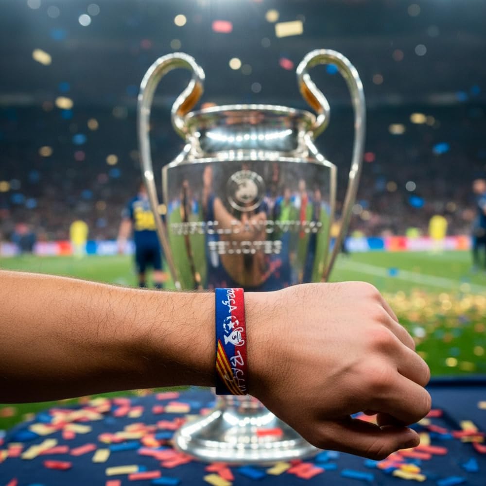 BDM Barcelone Football Bracelet Unisexe pour Tressage Hilo Hommes ou Femmes. Un pour Les Fans de l'équipe