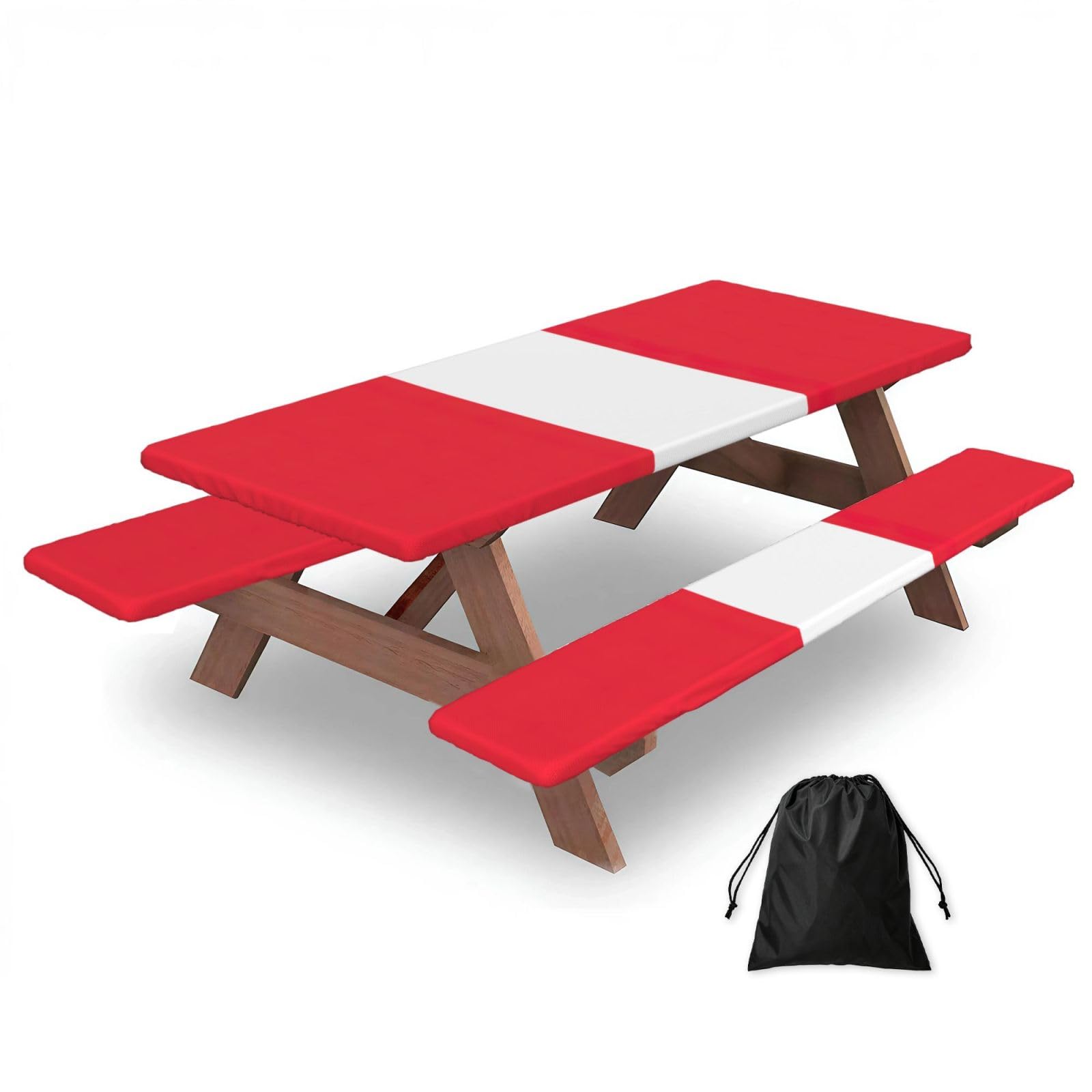 AYYQWE Austrian Flag Print Picnic Table Bench Cover Outdoor Garden Party Decor Daily Accessory Gift