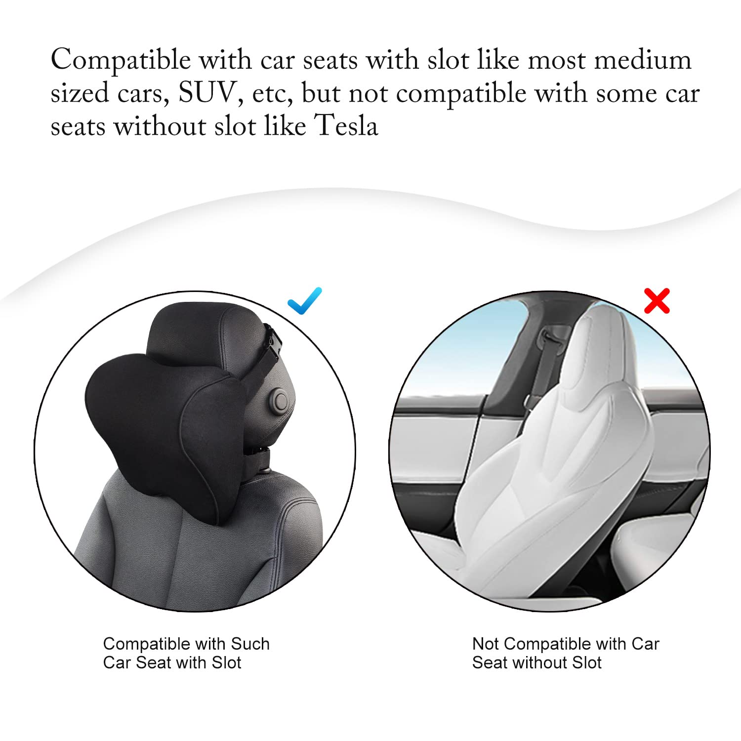 anzhixiu Car Neck Pillow Neck Support Pillow, Memory Foam Travel Neck