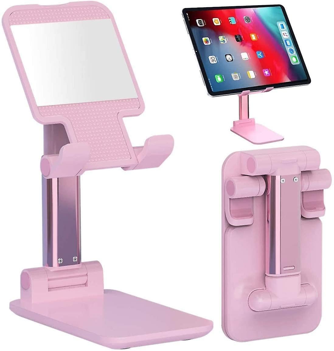 Multi Angle Mobile/Tablet Mirror Stand. Phone Holder for iPhone, Android, Samsung, OnePlus, Xiaomi. Portable, Foldable Cell Phone Stand.Perfect for Bed,Office, Home,Gift and Desktop (Pink 1pcs) (B0CVL956RJ) Amazon Price History, Amazon Price Tracker