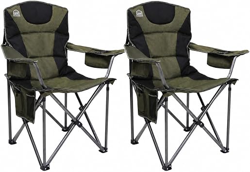 REDCAMP 2 Pack Oversized Padded Camping Chair, Heavy Duty Support 450lbs