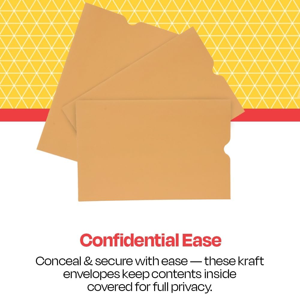 School Smart Report Card Envelope, 28 lb, 6 x 9 Inches, Kraft, Pack of 500