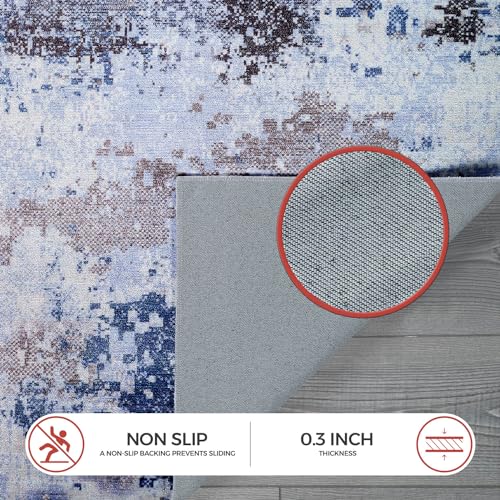 Tapete decorativo Luul Home 2x3 azul navy con respaldo antideslizante miniatura 4