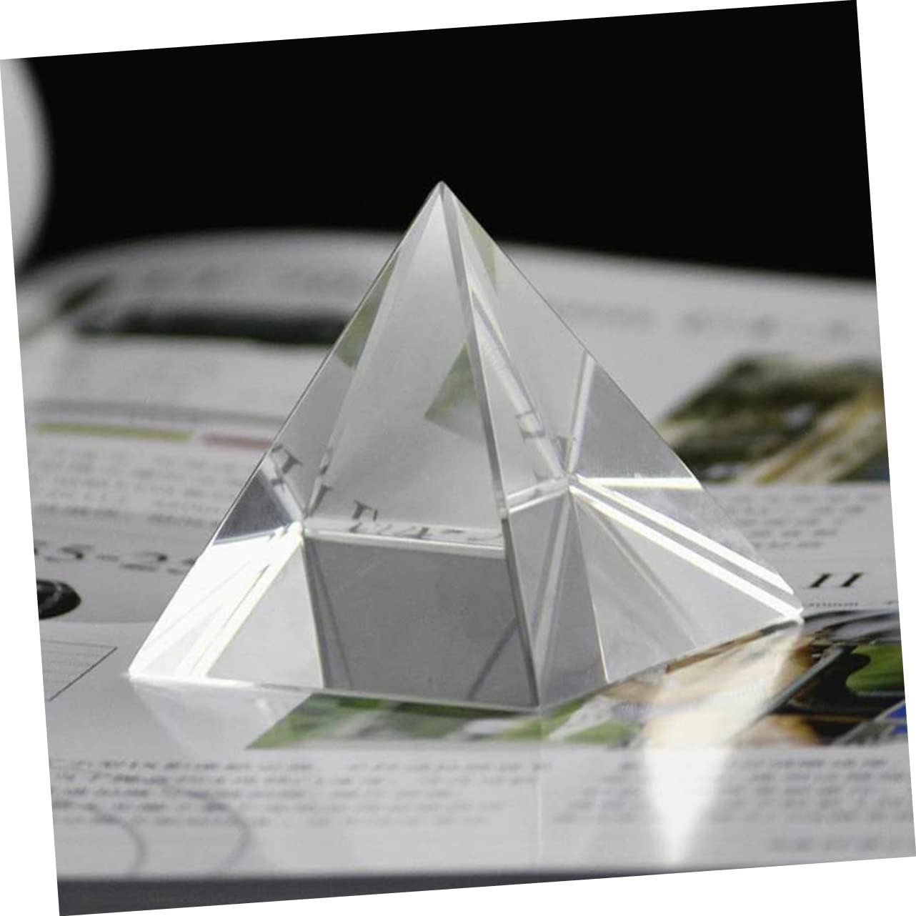 1pc Prism Pyramid for Optical Experiments Glass Pyramid for Home Decor Creates Rainbows Brightens Energy Optical Instrument for Science Projects