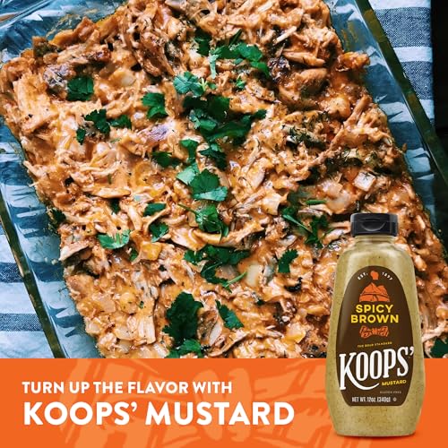 Image of Koops' Spicy Brown Mustard, 12 oz. Bottle, 4-Pack