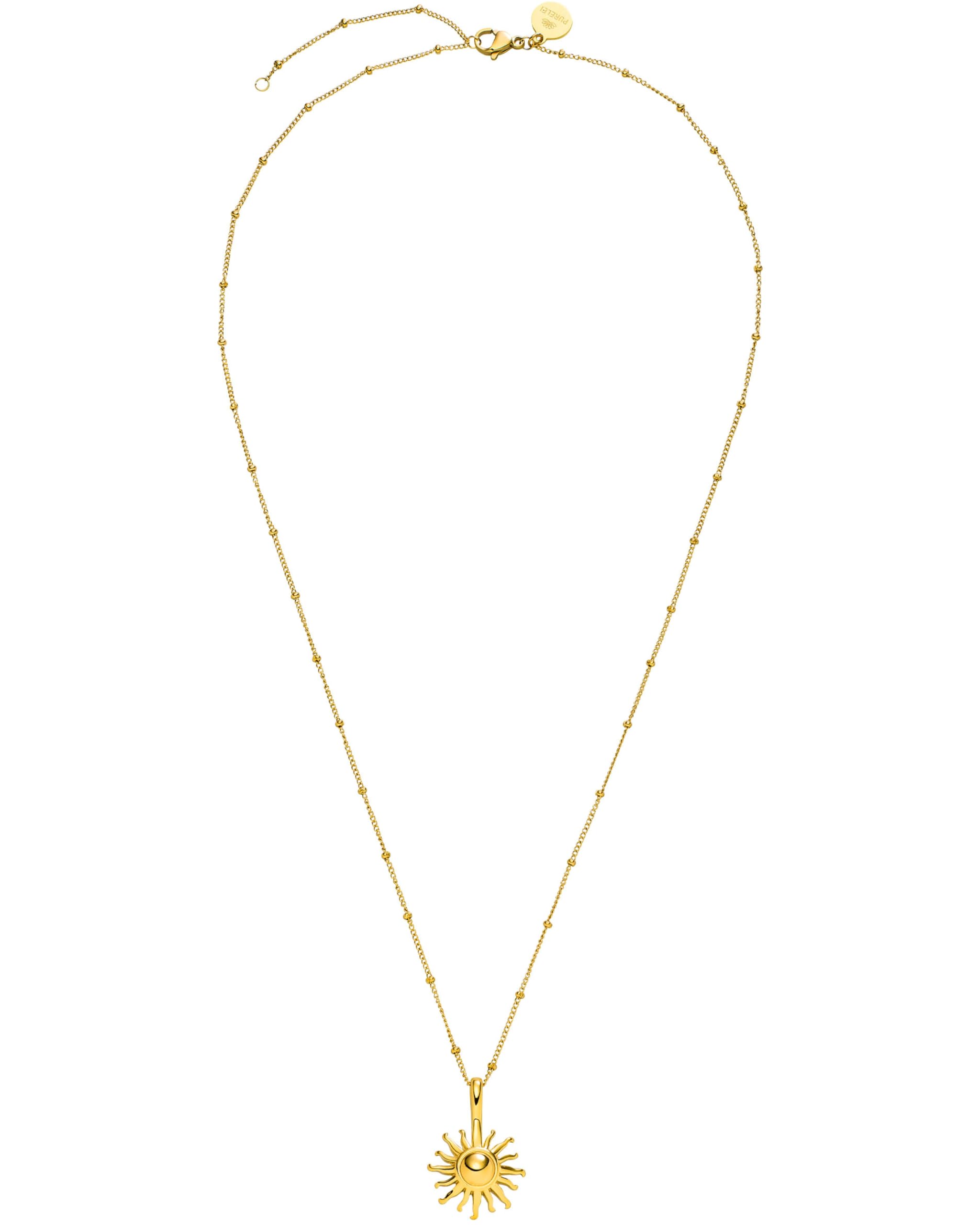 Purelei Sun Kette Damen Halskette – Sun Kette Damen aus langlebigem Edelstahl, wasserfest, verstellbare Länge