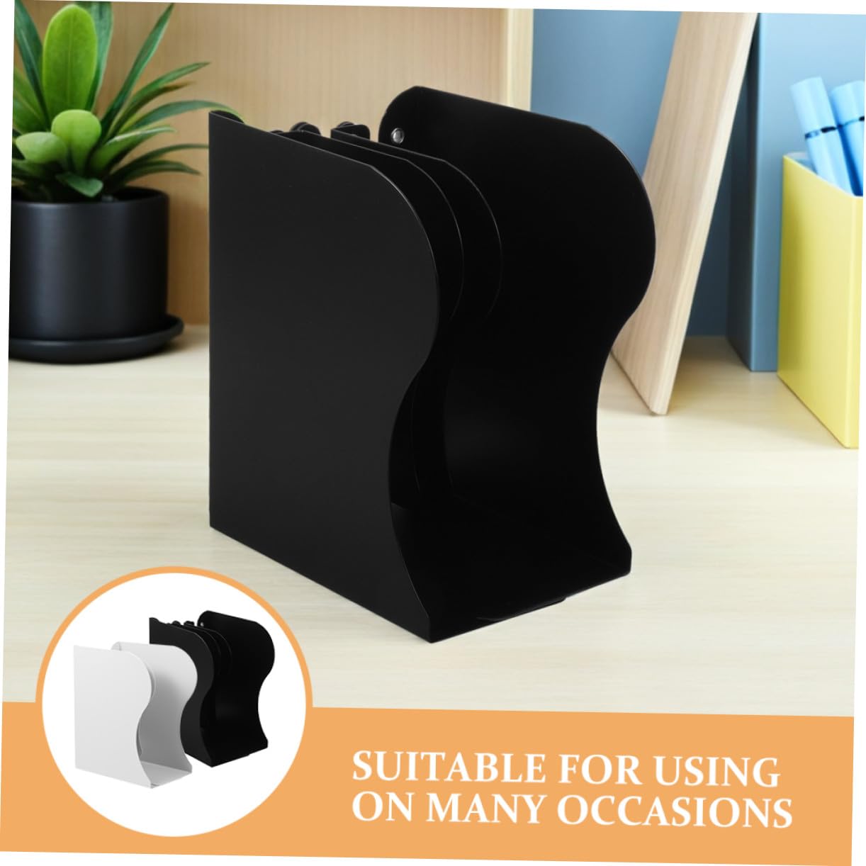 2 Pezzi Supporti Regolabili per Libri da Scrivania in Metallo Espandibile Organizer Robusto Antiscivolo per Libri Pesanti Mensola da Tavolo Portatile per Ufficio e Camera