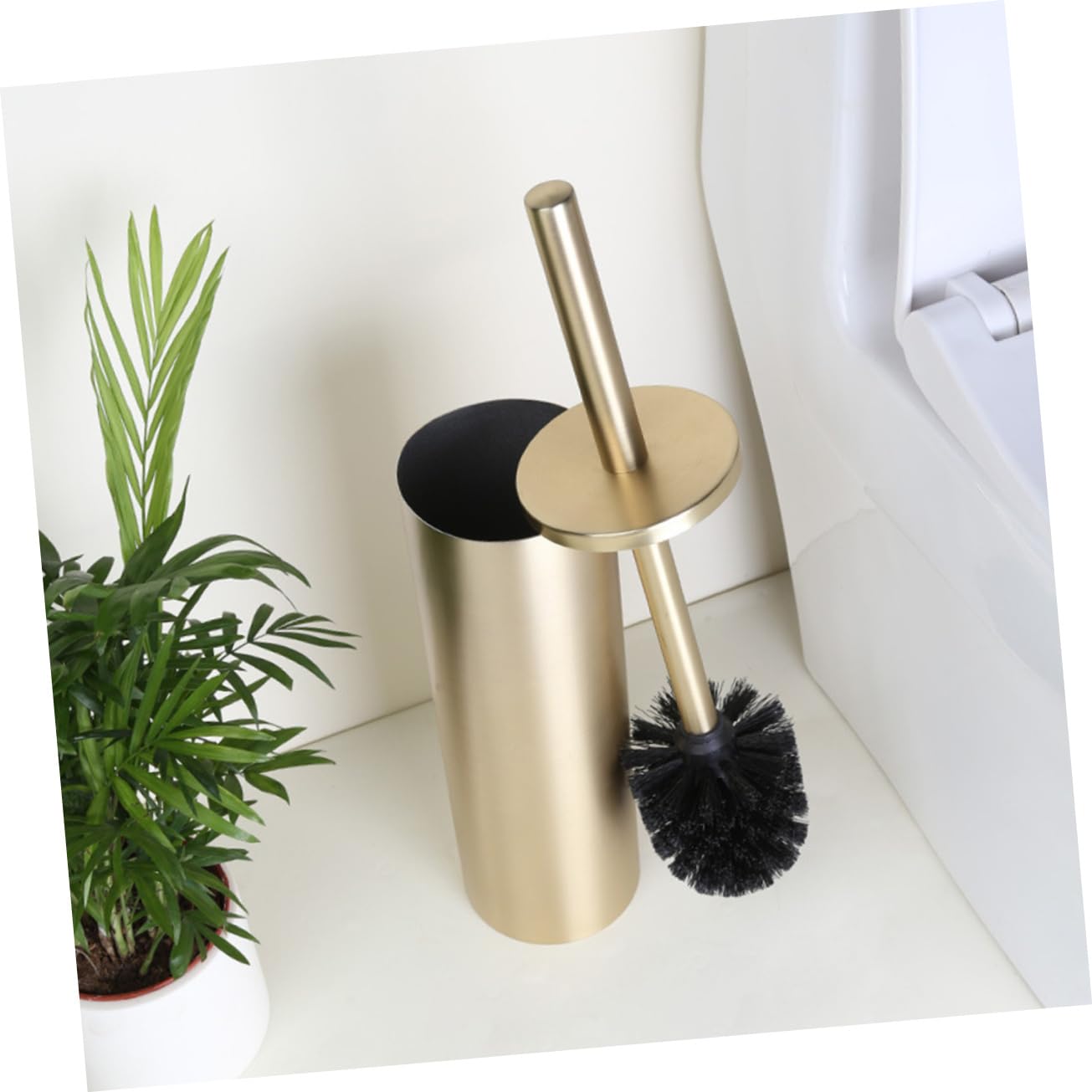 Cepillo de Baño Soporte 1 Unidad Acero Inoxidable Dorado