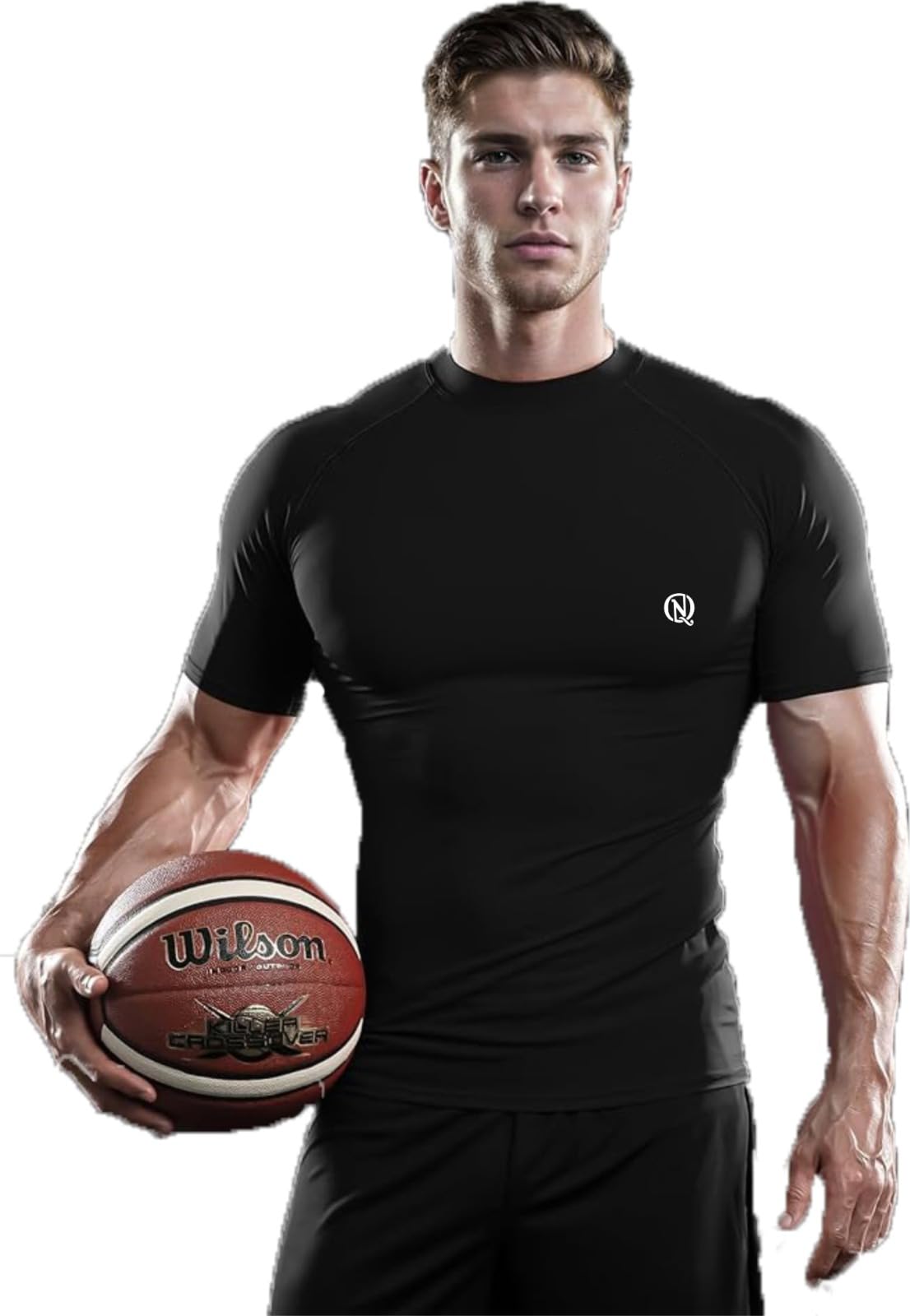NEVER QUIT Men Compression Half Sleeves Round Neck T-Shirt for Gym and Sports Wear-picture-31