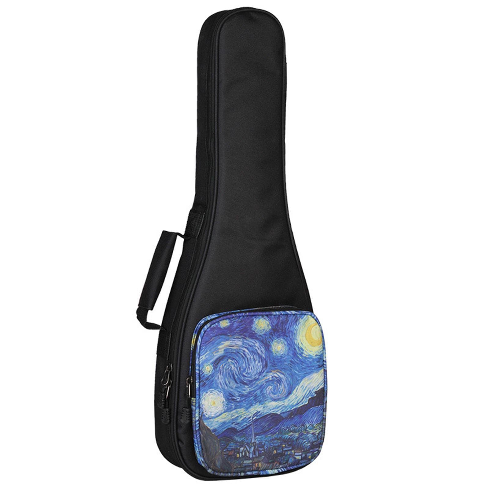 Ukulele Tragetasche mit Rucksackfunktion Und Zubehörfach für Musikunterricht Im Freien, 26inch