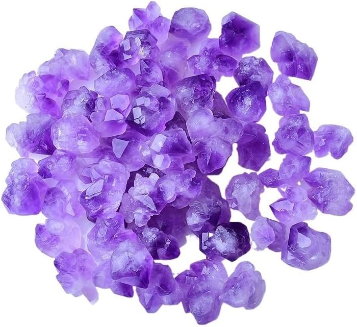 WHZHDMA Bulk Natural Crystal Rough Stone Natural Amethyst Flower Skeleton Stone Fish Tank Ornaments Purple Crystal Rough Stone Aromatherapy Diffuser Stone Rocks Stones and Crystals