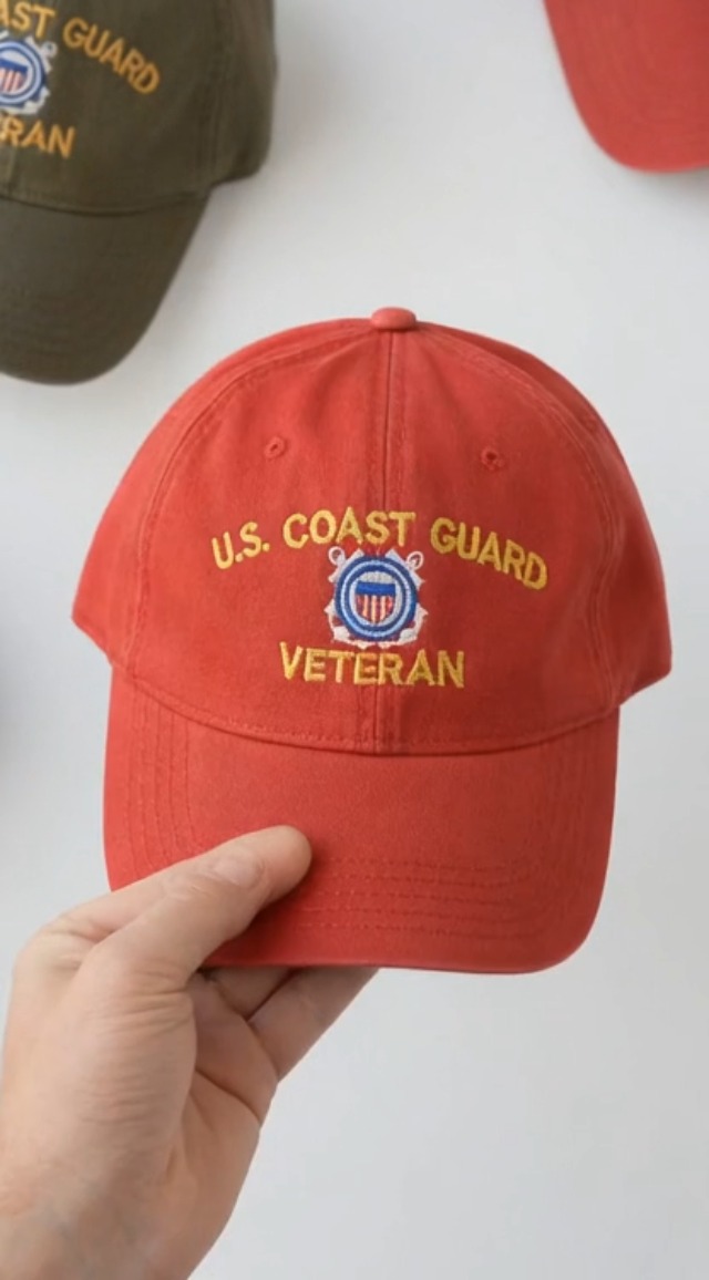 Gorra bordada US Coast Guard veterano miniatura 6