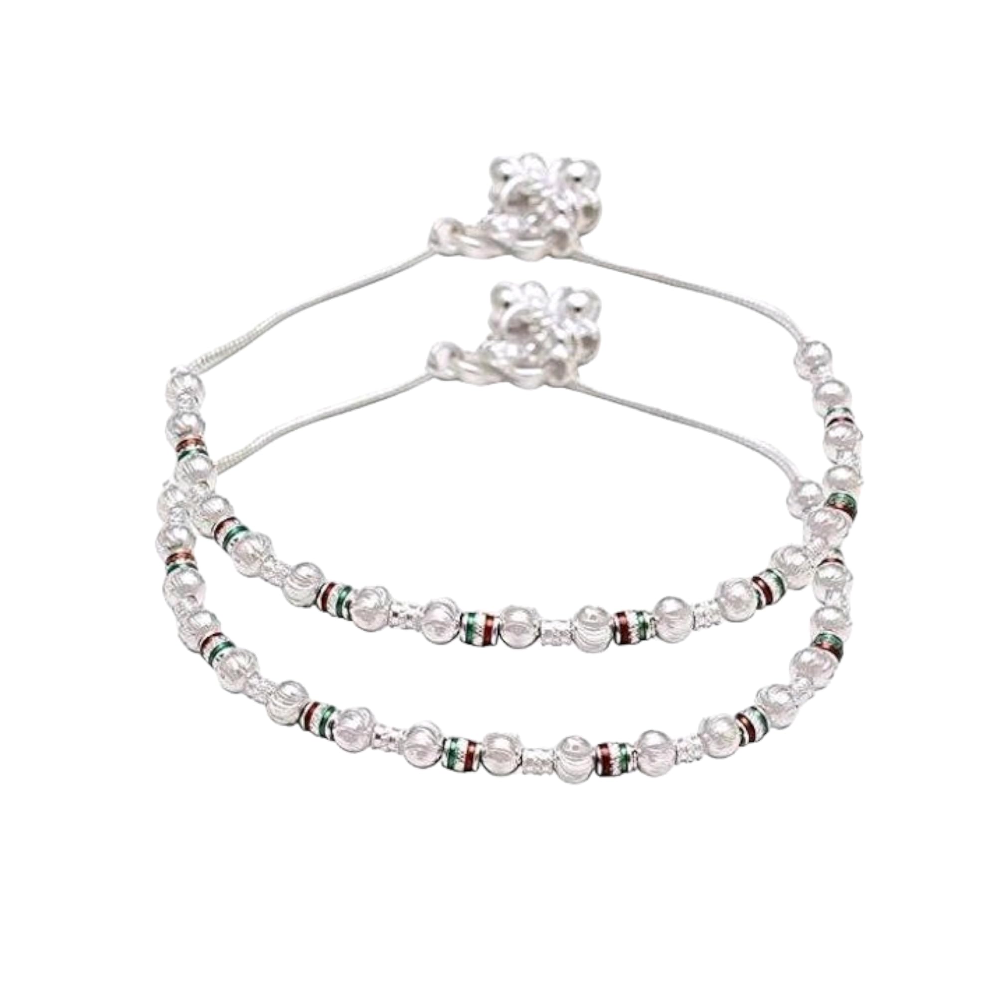 br ornaments Bridal Silver Color Anklets Payal Indian Payal Jhanjhar Designer Asian Payal Anklets Indian Anklets Party Wear Anklets Silver Plated Jewelry-picture-45