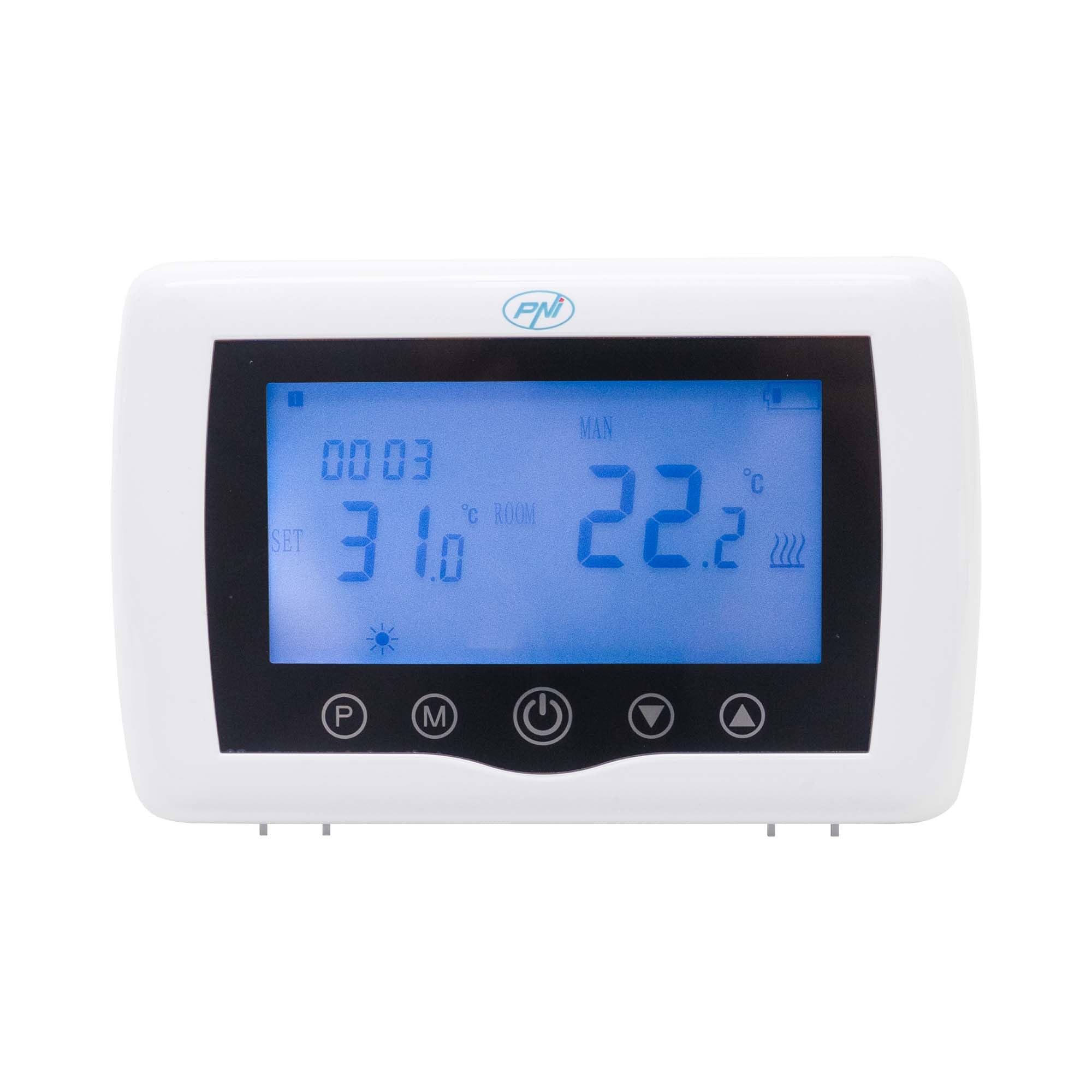 Termostato intelligente PNI CT36 wireless, con WiFi, controllo Internet, per centrali termiche, APP TuyaSmart