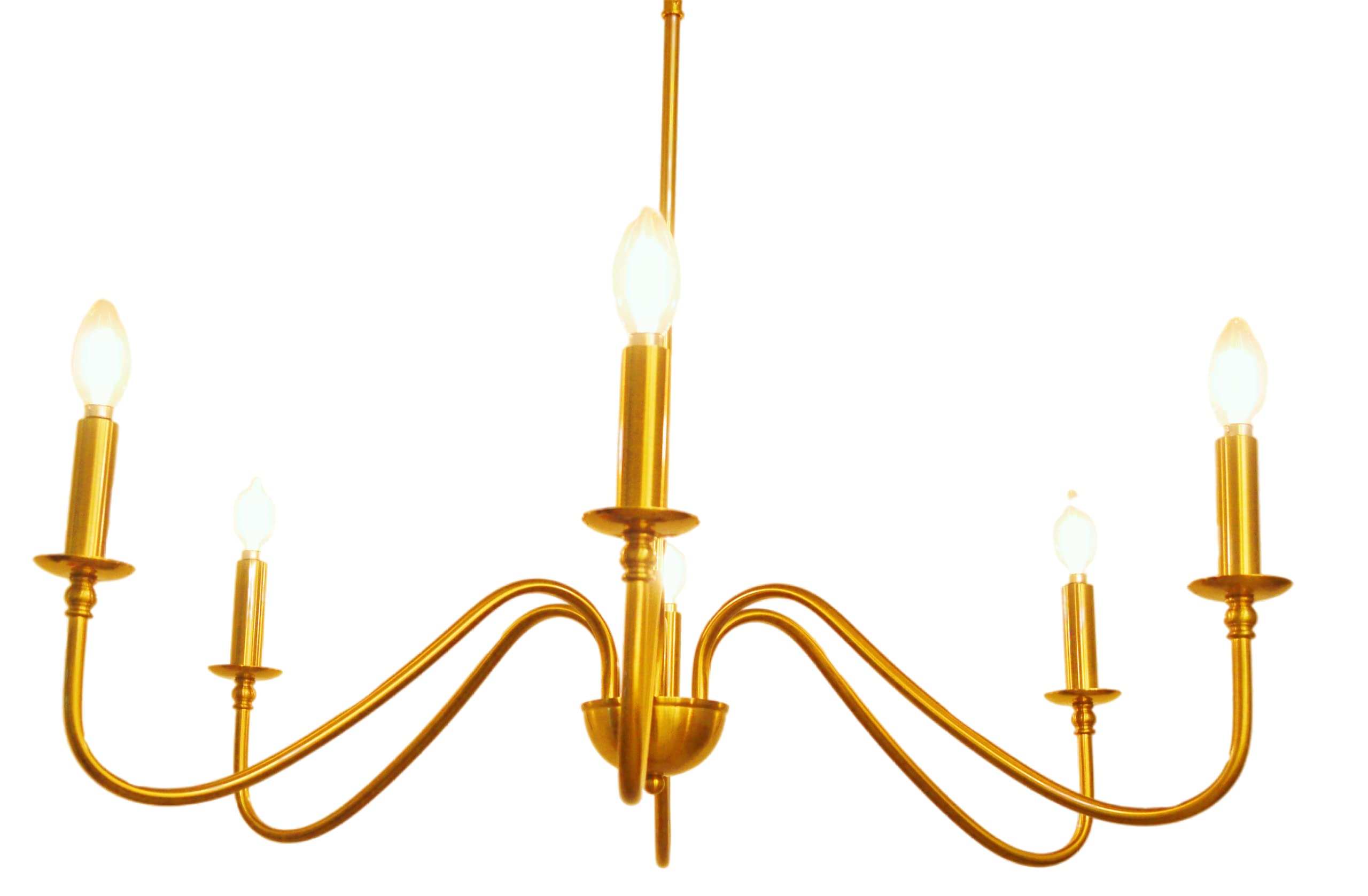 Iron Chandelier Gold Farmhouse Classic Candle Ceiling Pendant Light Fixture(Upgrade)