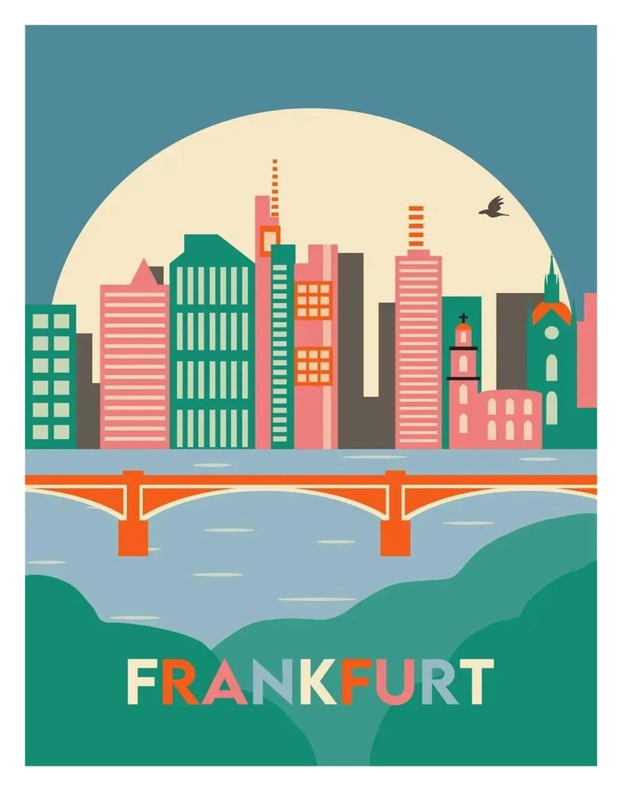 Affiches de Tokyo et Londres 50x70cm, peintures sur toile pour salon moderne