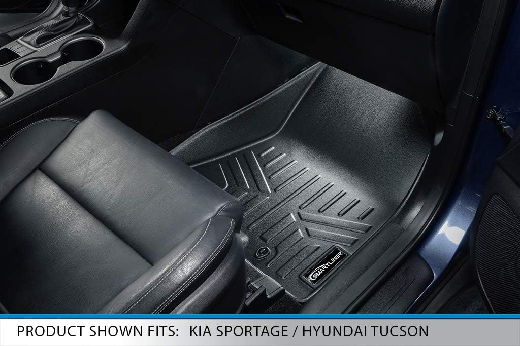 SMARTLINER Custom Fit Floor Mats and Cargo Liner Behind 2nd Row Compatible with 2019-2021 Hyundai Tucson