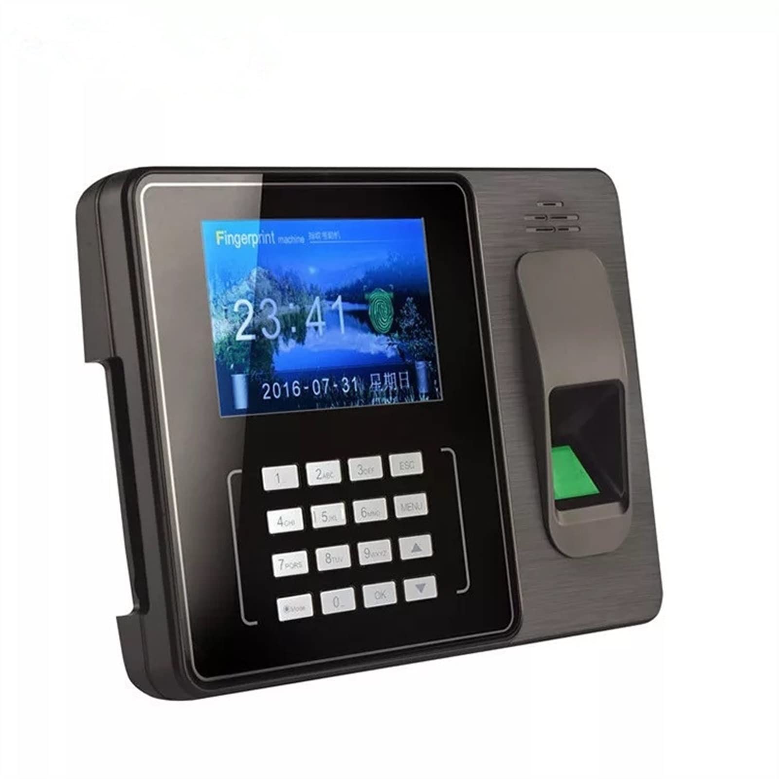 Pointeuse Horaire Biométrique, Horloge horaire for les employés A9 Machine de fréquentation du temps d'empreinte digitale TCP IP Machine de présence de temps de téléchargement du disque