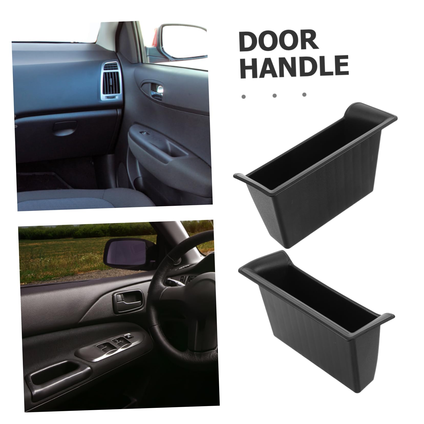 IMIKEYA Boîte De Rangement Pour Poignée De Porte Pickup Plateau Organisateur Pour Vide-poches De Portière Accessoire De Voiture