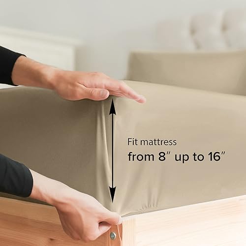 Miniatura 8 de CGK Unlimited Sábanas de 1000 hilos, 100% algodón, más suaves que el algodón egipcio, juego individual de 3 piezas, tejido de satén suave, ropa de