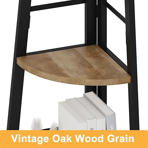 Miniatura 9 de BON AUGURE Estanterías industriales y estanterías, estantería Etagere de 5 niveles, estante de escalera de esquina, estantería de esquina de madera