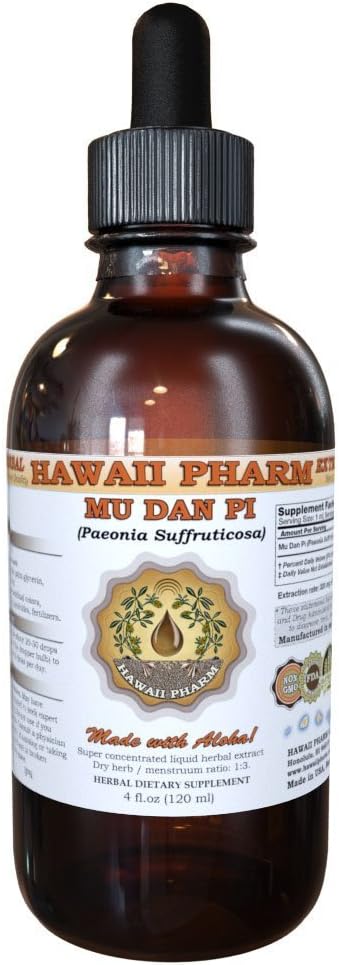 Mu Dan Pi Tincture, Mu Dan Pi, Tree Peony (Paeonia Suffruticosa) Bark Liquid Extract, Herbal Supplement 2x4 oz