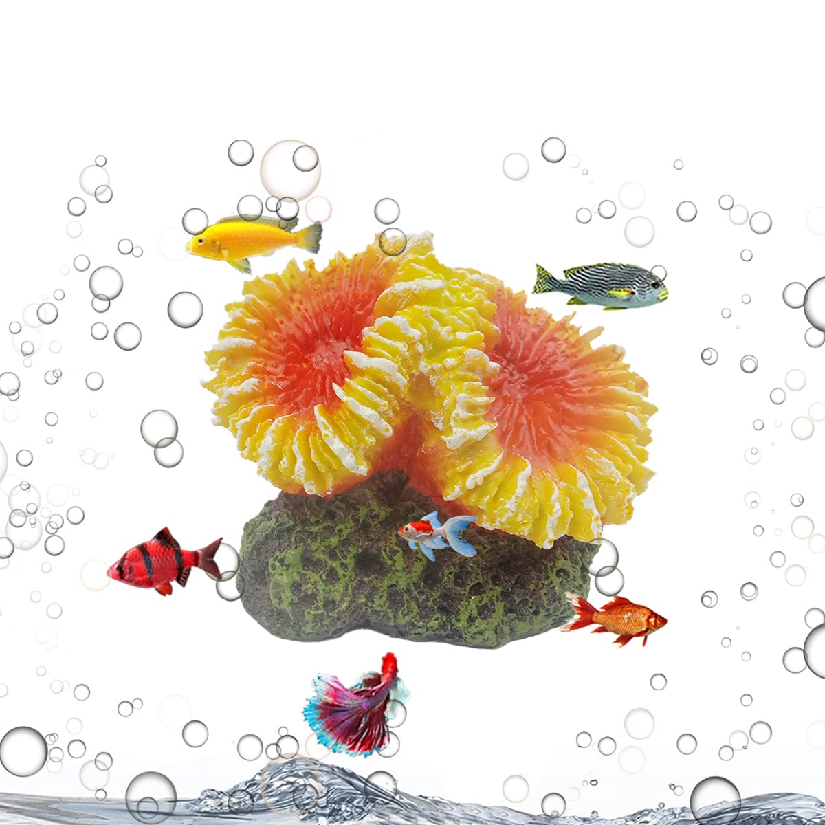 YellowCult™ Natural Looking Ocean Bottom Yellow & Red Reef Rocks, Ornaments/Rock Decoration for Fish Aquarium Tank (B0BKT8686B) Amazon Price History, Amazon Price Tracker