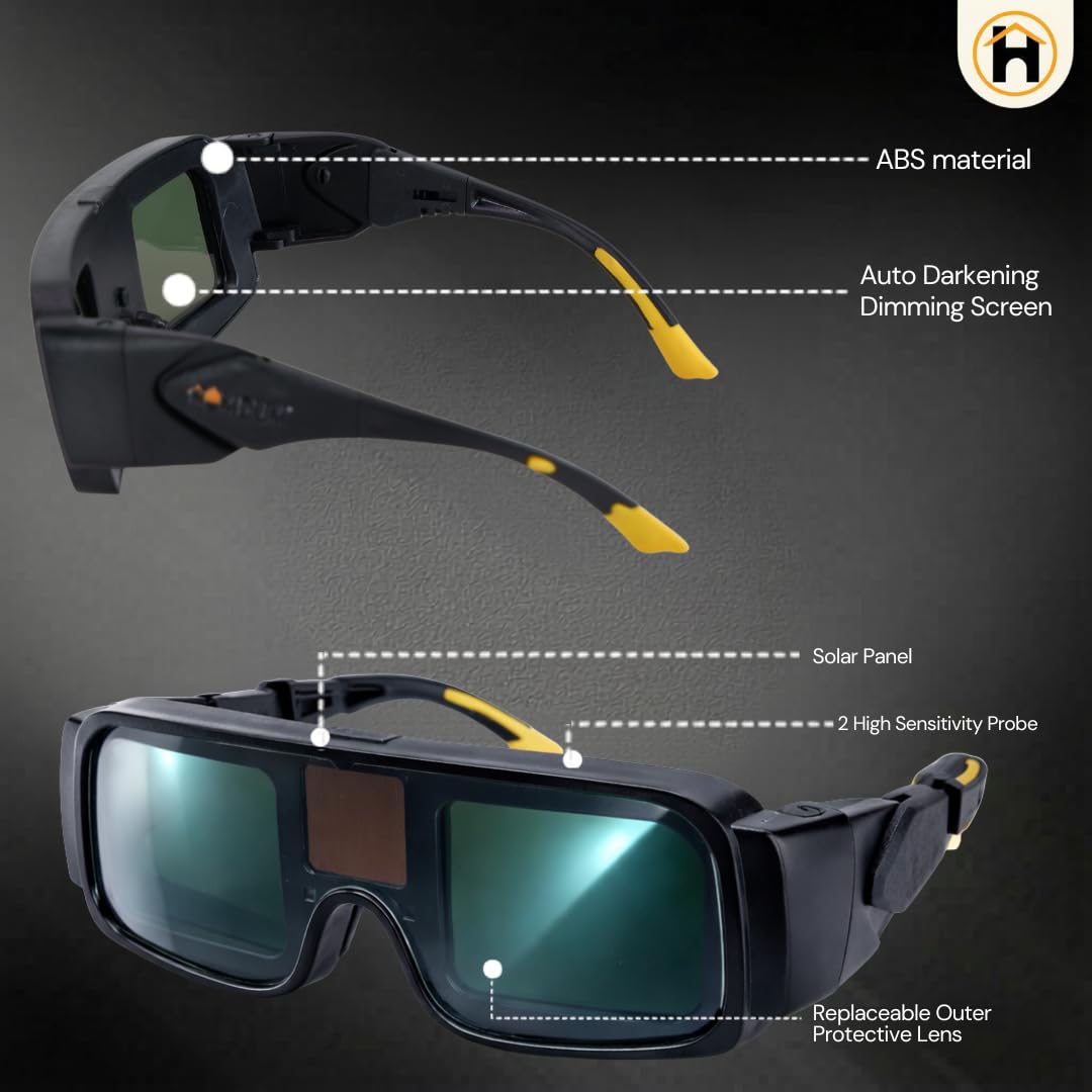 Auto Darkening Welding Goggles - Instant Eye Protection -2