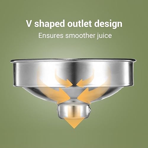 Miniatura 5 de Asixxsix Manual Juicer, Stainless Steel Citrus Press with Measuring Cup, Heavy Orange Lemon Squeezer for Home Commercial Use