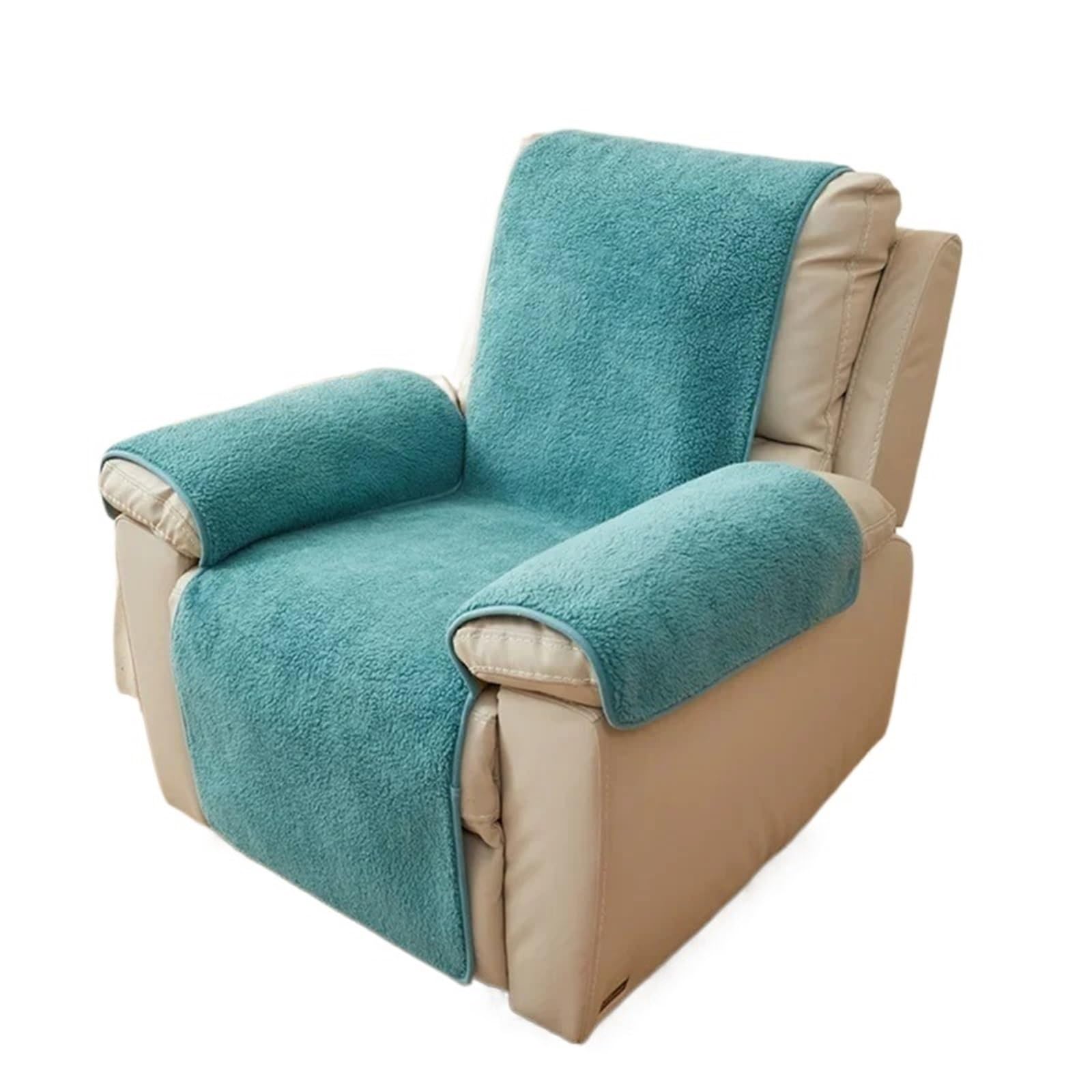 Housse réversible pour canapé en tissu haut de gamme bleu L