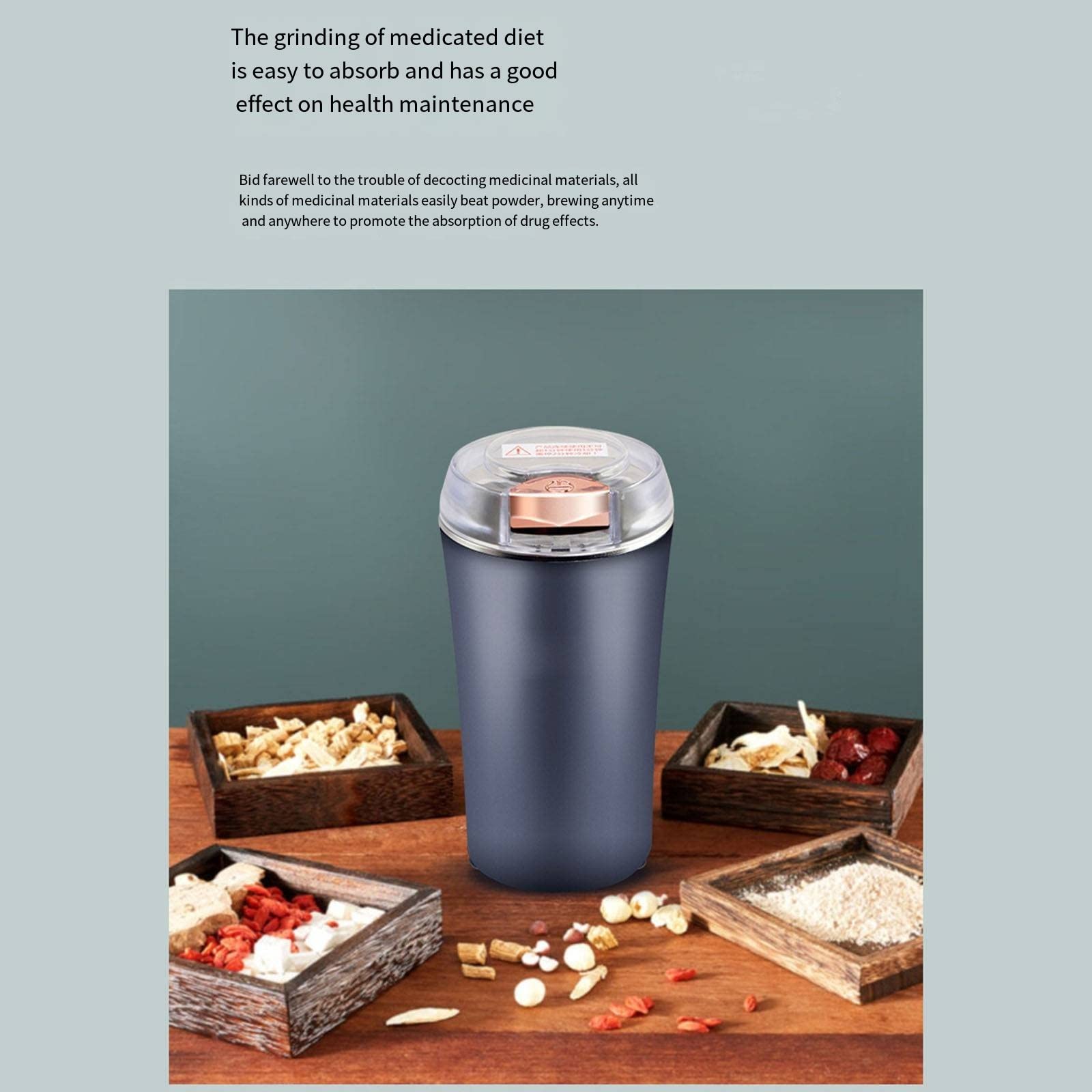 Tazza per macinare multifunzionale Mini macinacaffè elettrico per uso domestico Macchina per macinare polvere per macinare macinacaffè,A