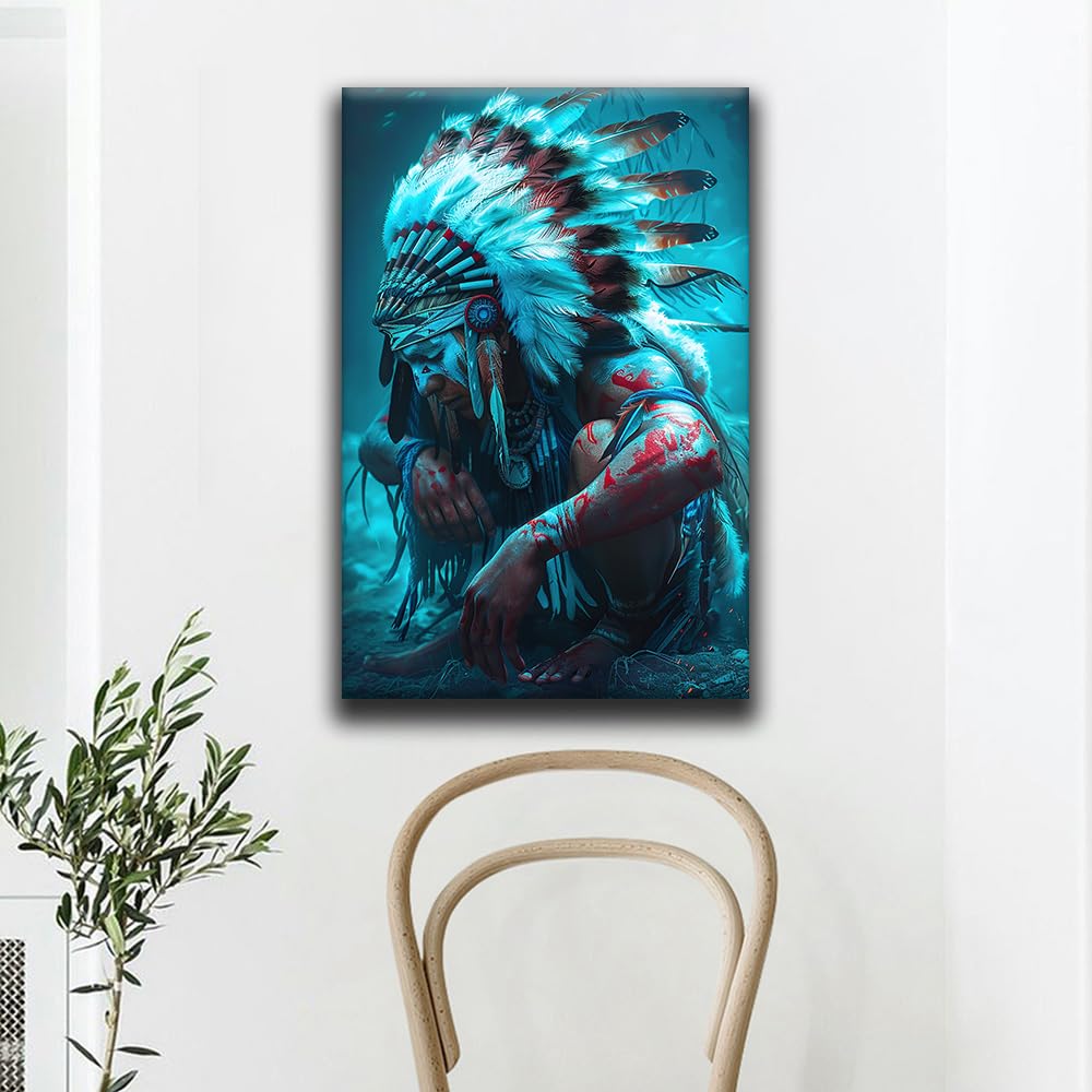 ヴォーンネットC アーティスト作品 インディアン羽根飾り ネイティブ