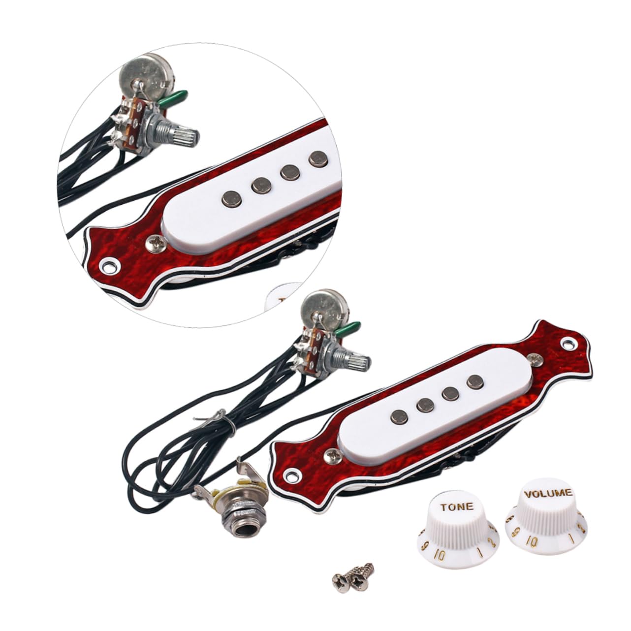 SHOWERORO 3pezzi Pickup Per Chitarra Acustica Corde Metallo e Magnete Sostituzione Per Chitarre Cassa Accessorio Musicale Con Elevata Permeabilità e Leggerezza