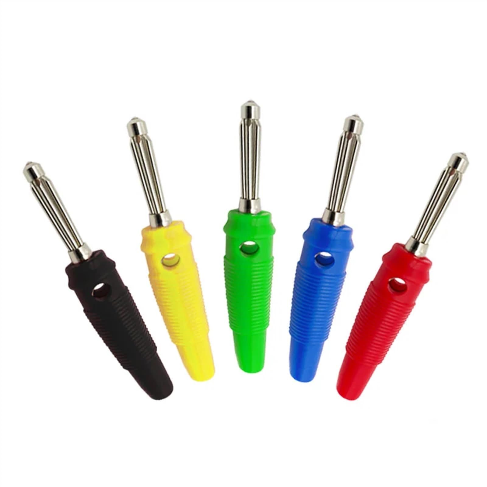 Connecteurs de Haut-Parleur, fiche Banane de 4MM, amplificateur, Poste de Liaison, Prise Banane for bornes de câble, 20 pièces/lot(10 Red 10 Black)