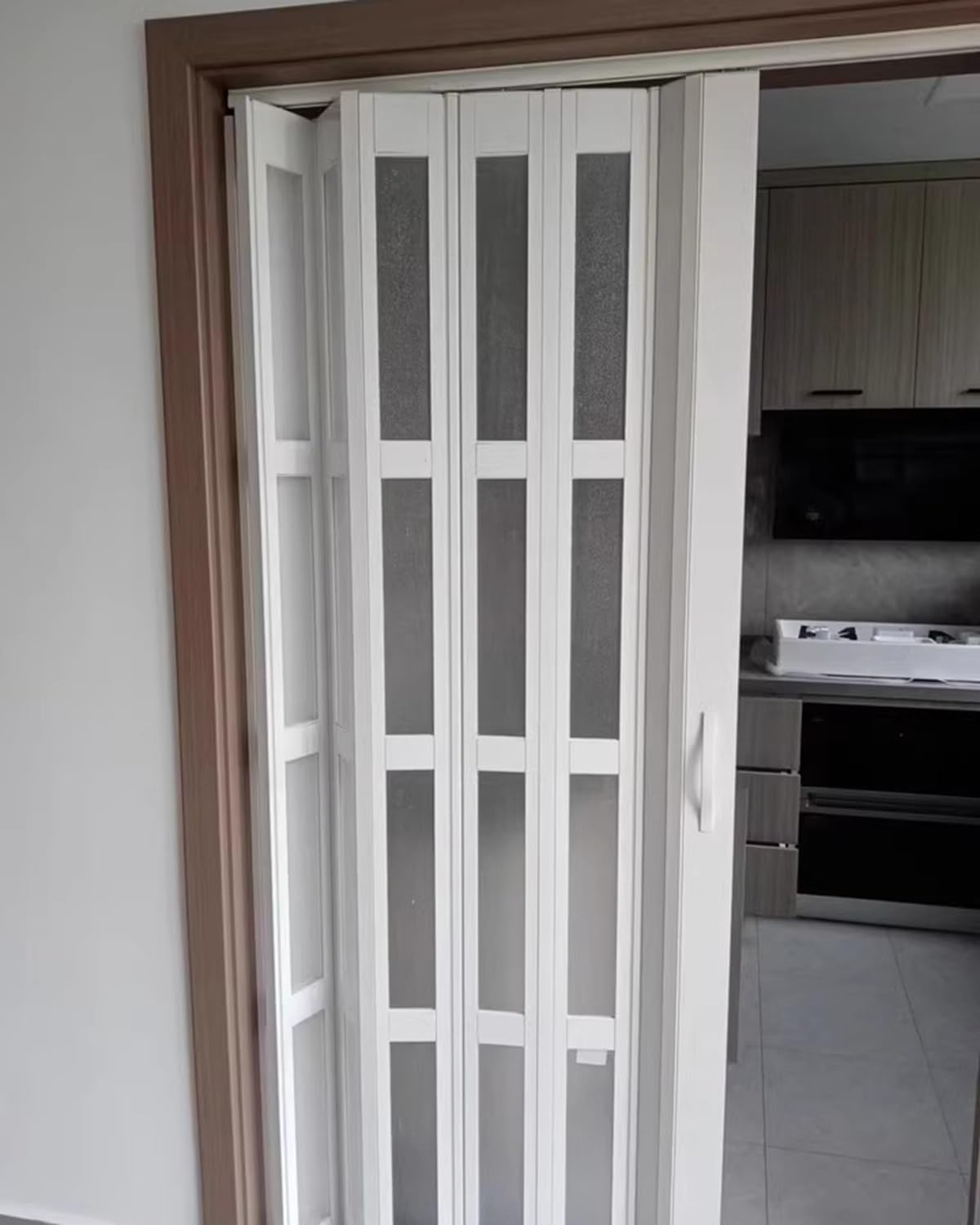 Paravent de porte pliant placard coulissant acrylique dépoli 26x80 po