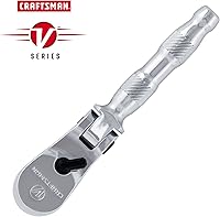 Vista 2 de CRAFTSMAN Trinquete Serie V, accionamiento de 1/4 pulgadas, 80 dientes, cabeza flexible (CMMT86302V)