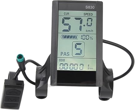 GLOGLOW LCD Display Panel for Electric Scooter, 24V 36V 48V S830 Replacement with Control Connector, Electric Scooter Accessories for Adults Kids Commuting Daily Use