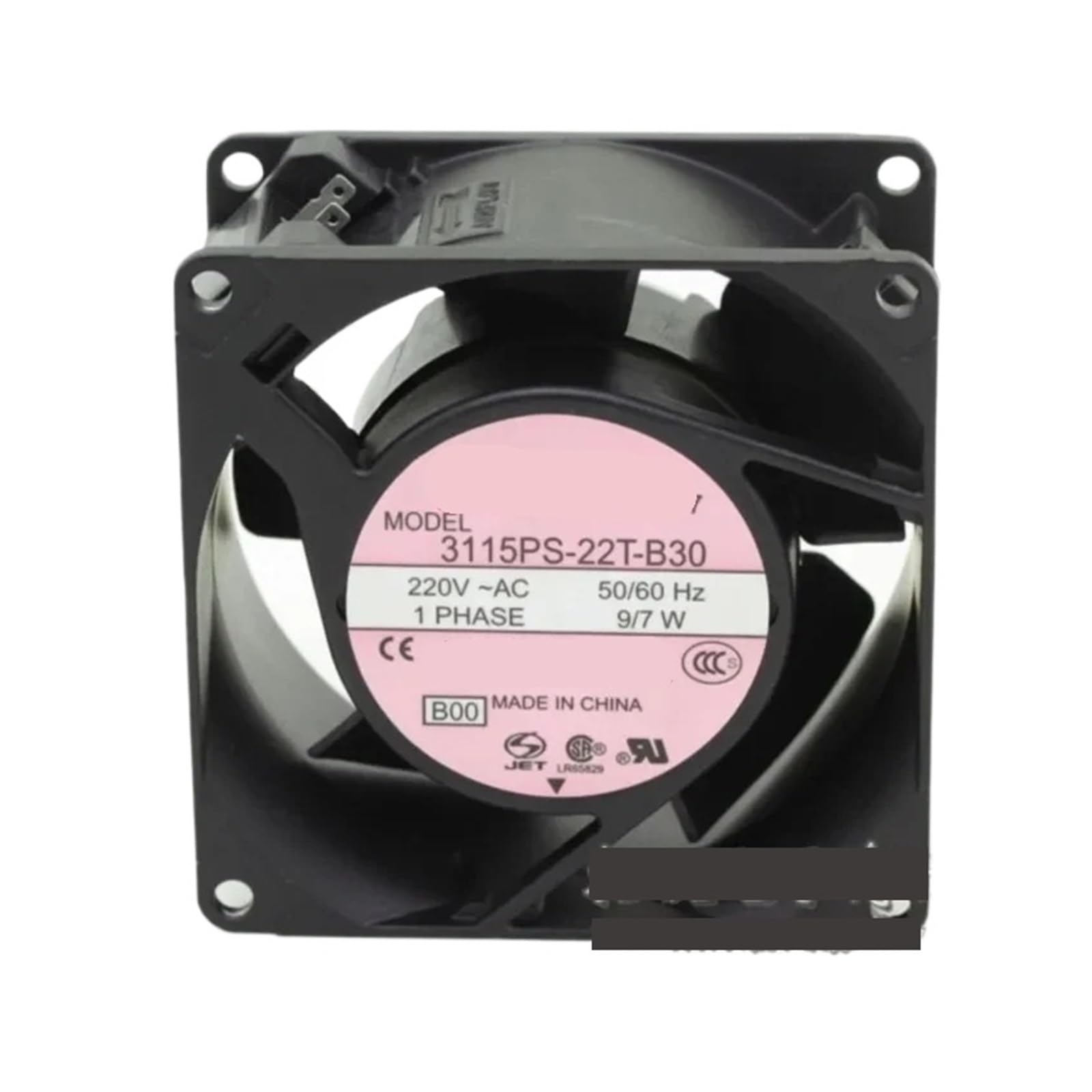 Fcarumiqp One Color Ac Fan 8038 80Mm 3115Ps-22T-B30 80X80x38mm 230V Dual Ball Industrial Cooling 9/7W