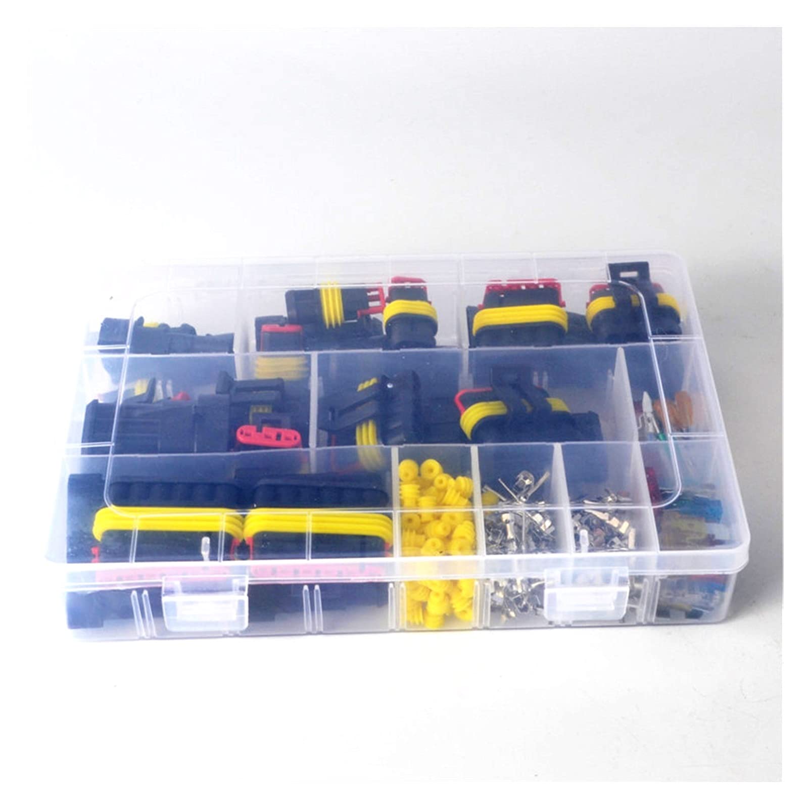 216 unids/Caja Conector de Cable automotriz Impermeable 1-6P con Fusible Equipo eléctrico Hembra Macho AMP Super Seal