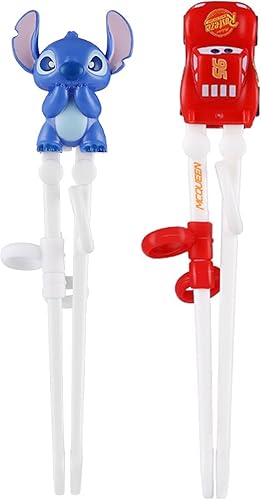 Stitch & Lightning - Palillos McQueen para diestros y niños, 2 pares