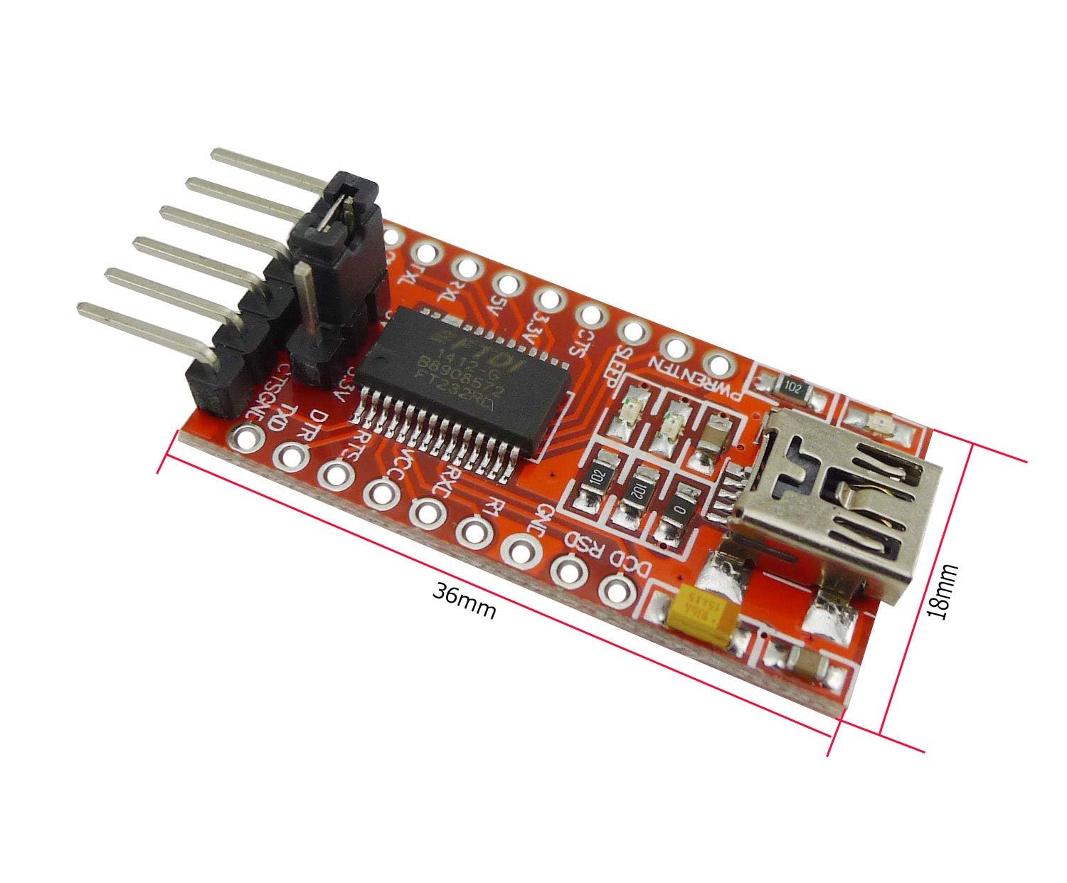 3PCS FT232RL Adattatore USB al convertitore della USB a Ttl modulo 5V 3,3V Basic Program Downloader