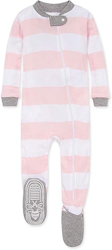Miniatura 2 de Burt's Bees Baby Baby-girls - Pijama con pies y cremallera y conjunto de baberos, paquete de regalo, 100% algodón orgánico