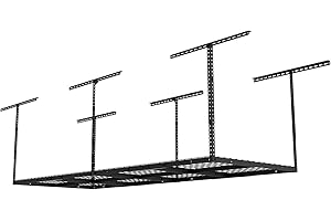 FLEXIMOUNTS 3x8 Heavy Duty Adjustable Overhead Garage Storage Rack System
