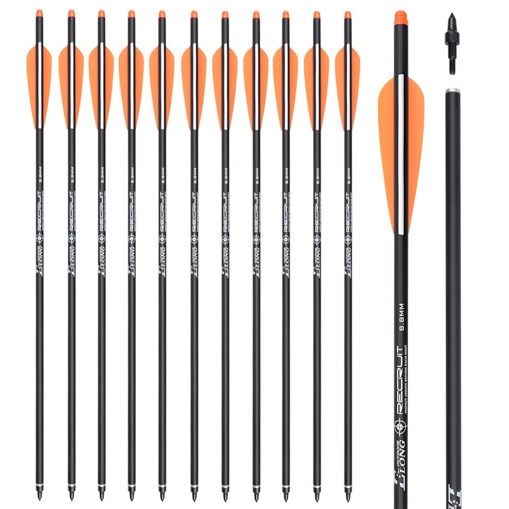 TY Archery Lot De 12 Flèches Carbone 45,4 Cm Pour Arbalète - Chasse Et Tir