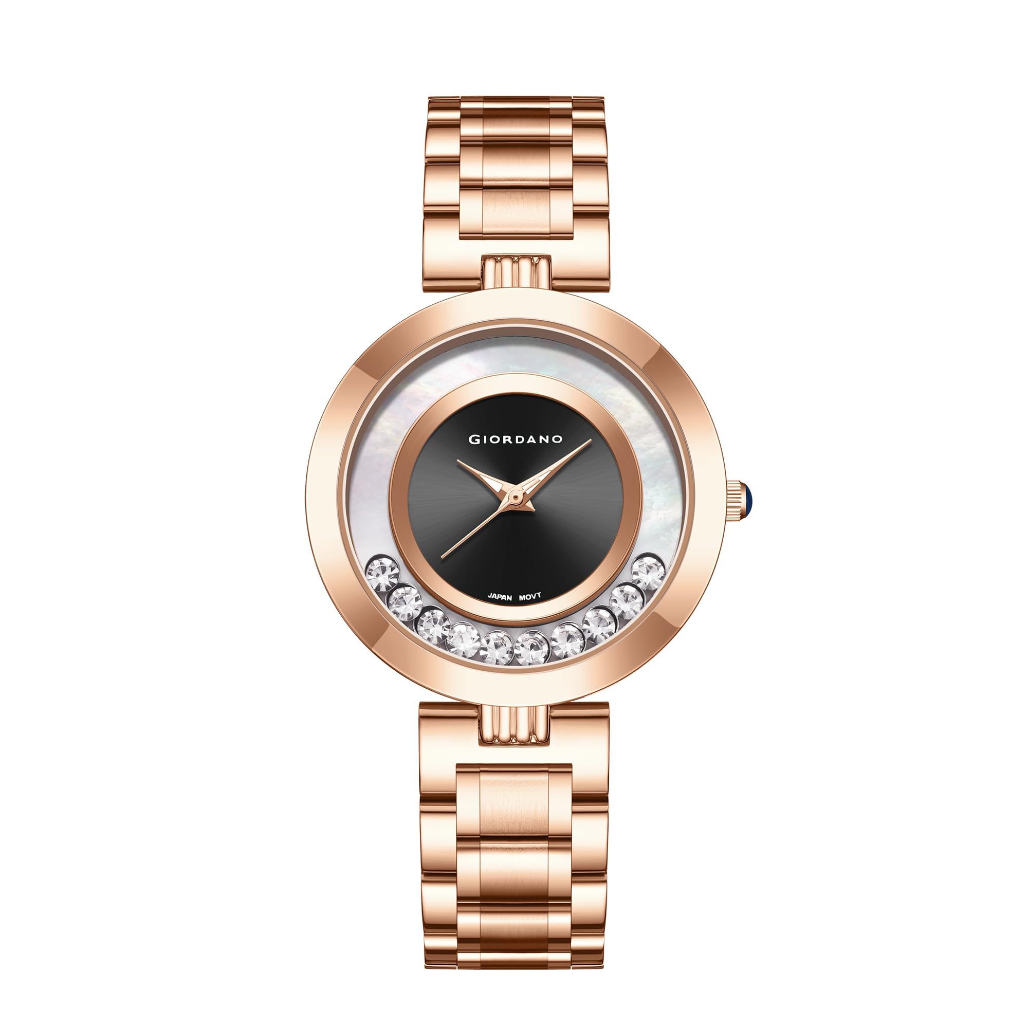 Dancing Diamonds Collection Analogue Watch for Women with Elegant Stainless Steel Strap and 3 Hand Mechanism-image-33