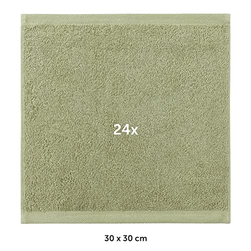 Blumtal Premium Frottier Gästehandtücher Set 24 teilig 100% Baumwolle - Oeko-TEX zertifiziertes Gästehandtuch 24x (30x30 cm) - Ultra… – Ansicht 2